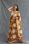 DF188 Polka Chanderi Cotton Digital Printed Sarees Wholesale Shop In Surat